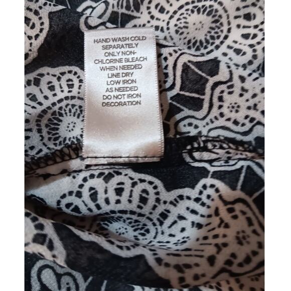 AVENUE Blouse Tunic Top 26/28 3X Accordion Pleat Beads Bling Travel Career Flare - Picture 9 of 12